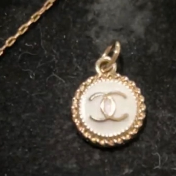 chan el Jewelry - Gold & White Charm Necklace